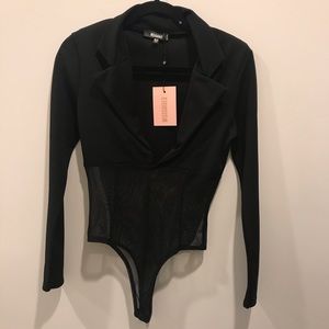 Missguided half mesh bodysuit